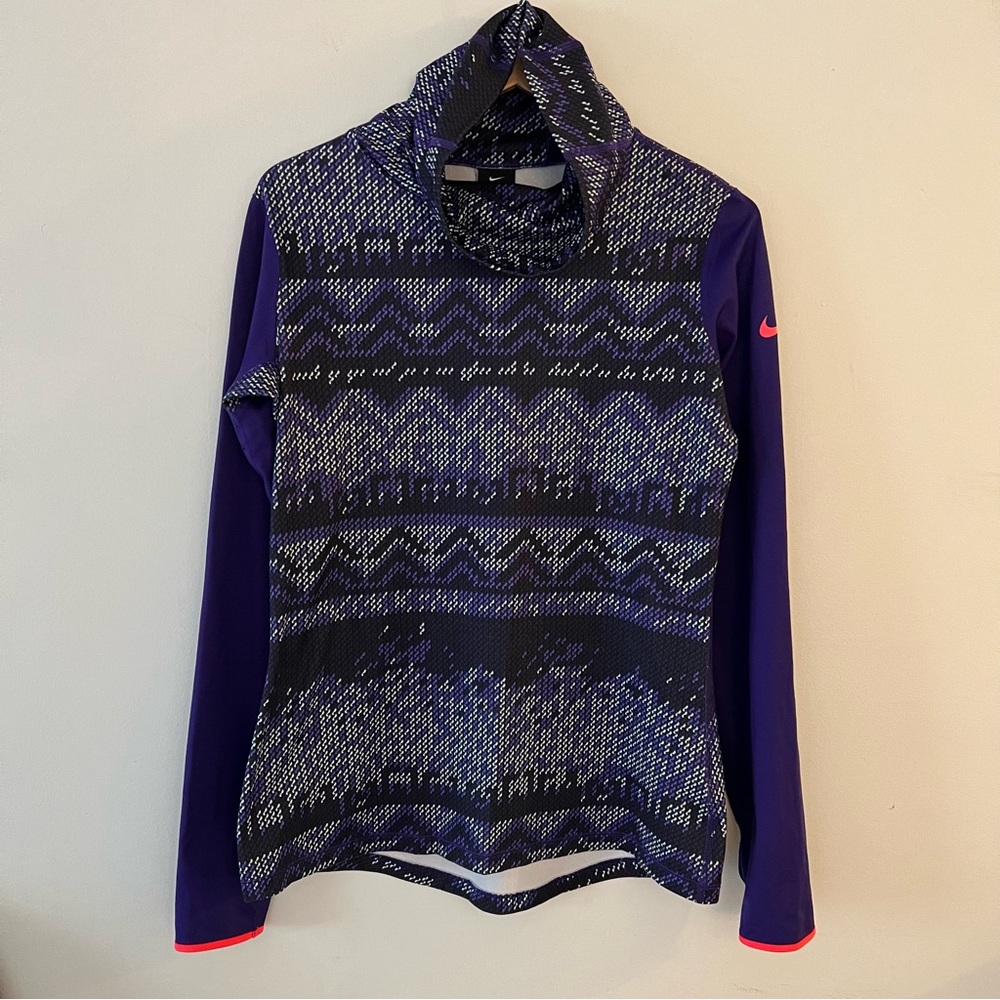 Women’s Nike Pro Dri-Fit Nordic Training Turtle Neck Top Shirt Size Large
